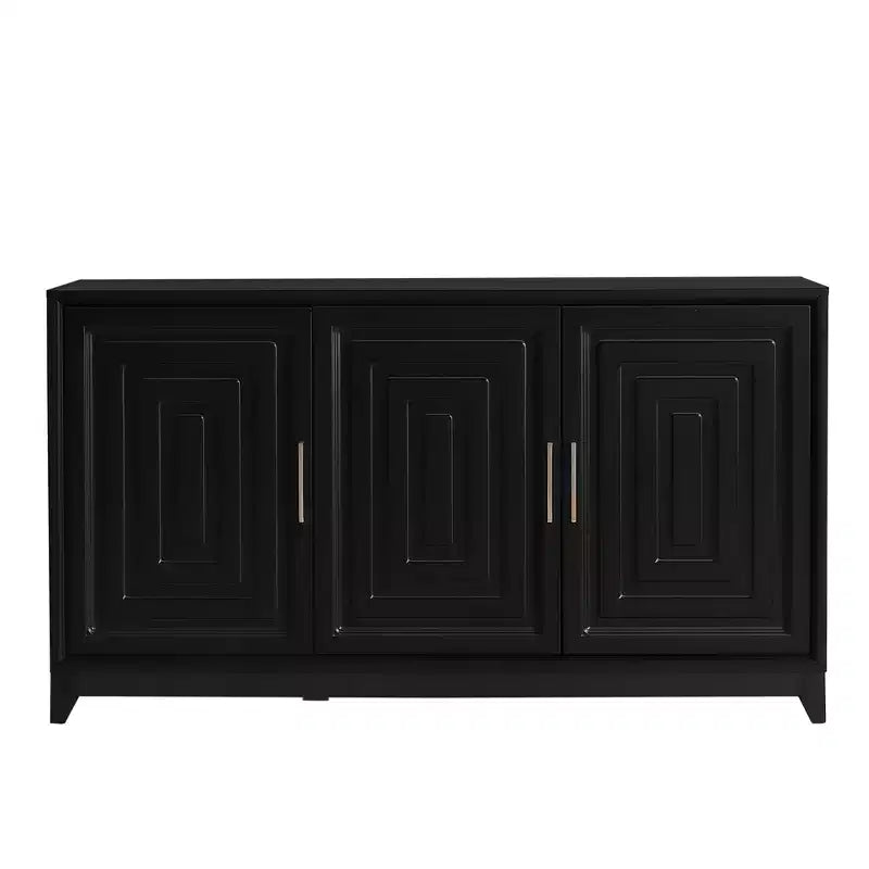 CLIHOME Modern TV Stand for TVs up to 65, Entertainment Center Media Console Cabinet with 2 Spacious Storage Space