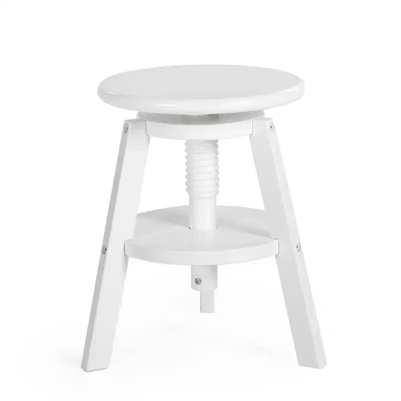 Guidecraft Adjustable Drafting Wooden Stool- Drafting Chair for Kids, 16in-18in | Toddler Swivel Stool for Kids' Art Studio, Classroom Seating