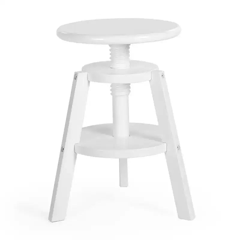 Guidecraft Adjustable Drafting Wooden Stool- Drafting Chair for Kids, 16in-18in | Toddler Swivel Stool for Kids' Art Studio, Classroom Seating