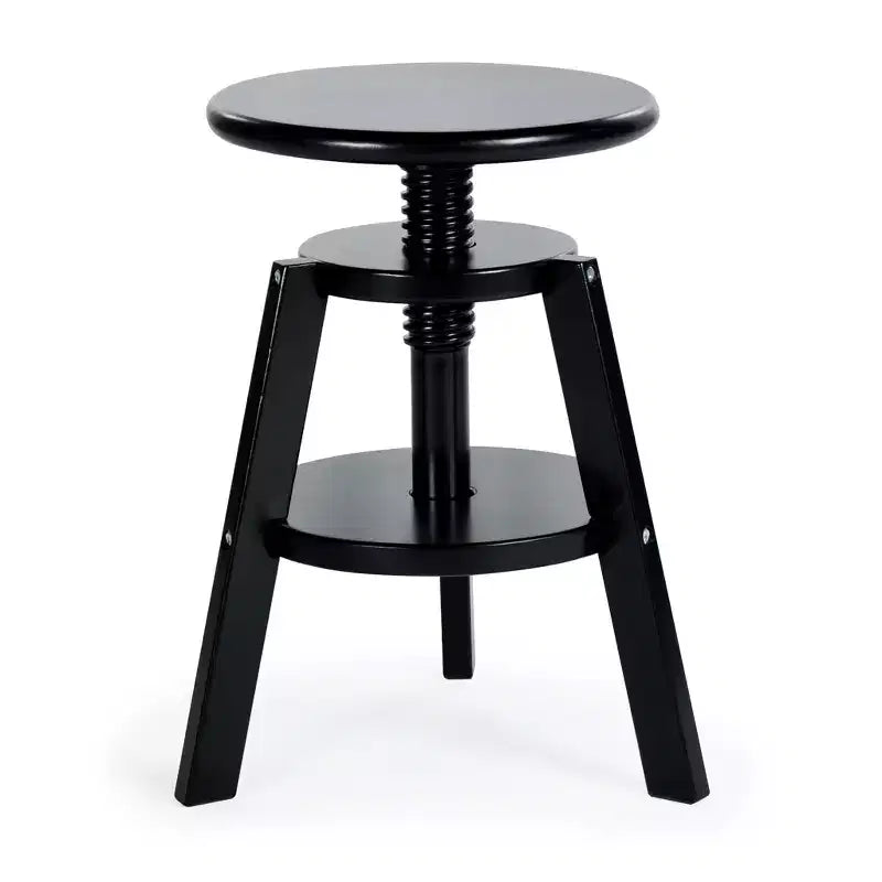 Guidecraft Adjustable Drafting Wooden Stool- Drafting Chair for Kids, 16in-18in | Toddler Swivel Stool for Kids' Art Studio, Classroom Seating