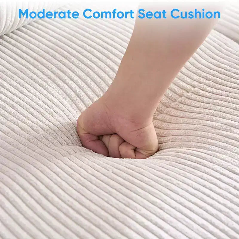 Mjkone Corduroy U-Shape Modular Convertible Sectional Sofa Couch,Upholstered 4-Seater Sofa with Movable Ottoman