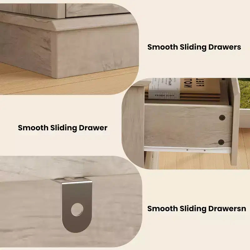8 Drawer Dressers for Bedroom, Chest of Drawers with Deep Drawers, Large Double Dresser for Closet with Wide Top, Horizontal Wooden Dresser for Living