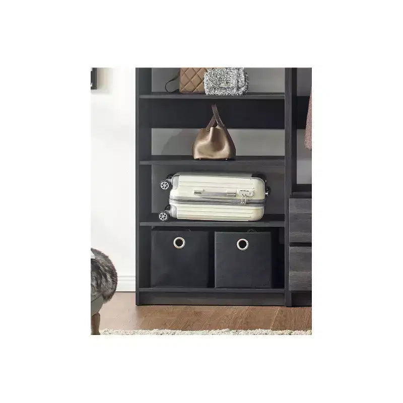 HomeStock Prosper Freestanding Walk in Wood Closet System