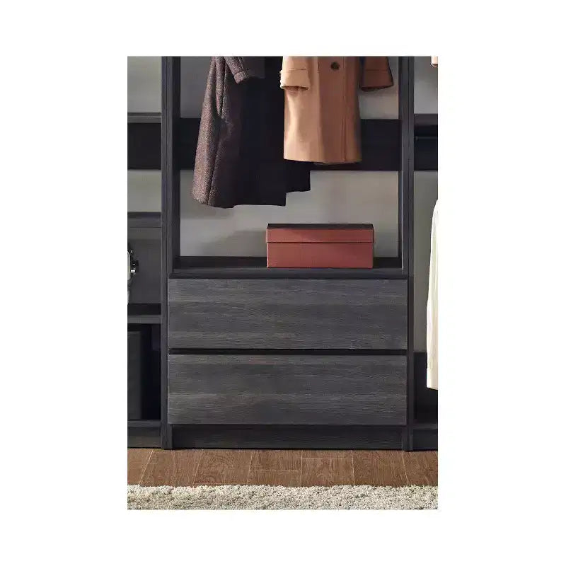 HomeStock Prosper Freestanding Walk in Wood Closet System