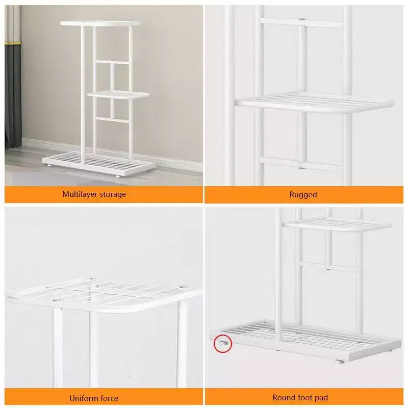8 Tier Plant Stand Indoor, Tiered Plant Stand, Metal Plant Shelf for Patio Gardens Bedroom Corner Iiving Room Balcony