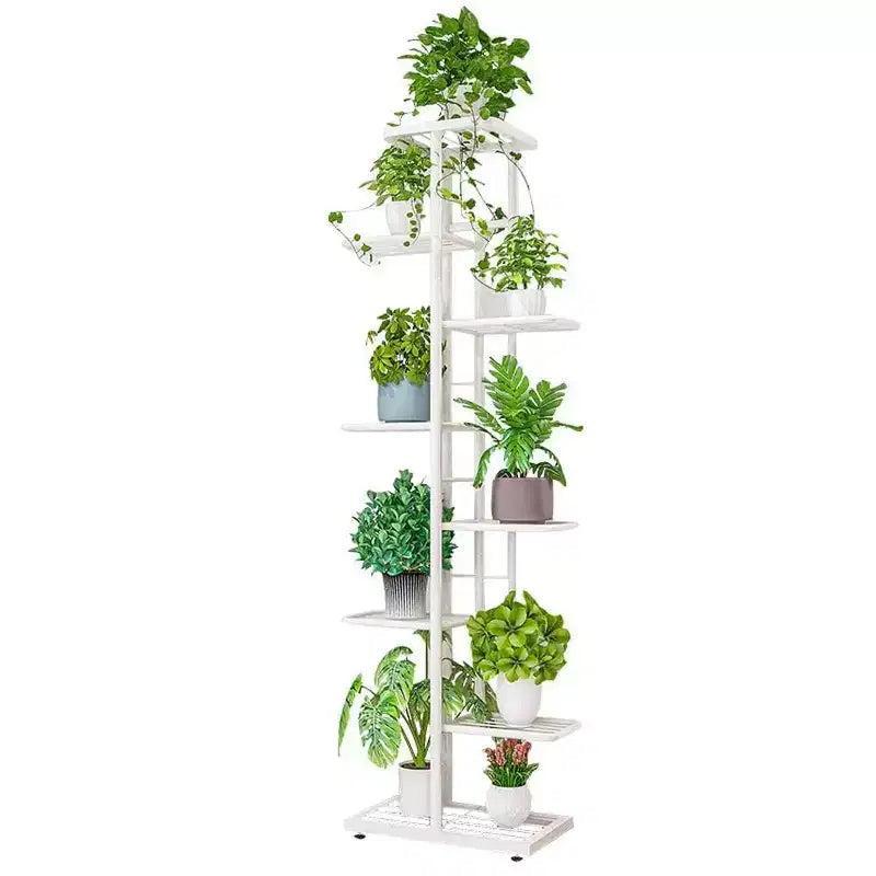 8 Tier Plant Stand Indoor, Tiered Plant Stand, Metal Plant Shelf for Patio Gardens Bedroom Corner Iiving Room Balcony