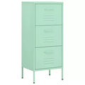 vidaXL Storage Cabinet Navy Blue Steel Medium Adjustable Feet - Mint