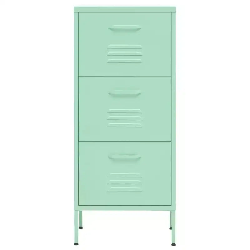 vidaXL Storage Cabinet Navy Blue Steel Medium Adjustable Feet - Mint