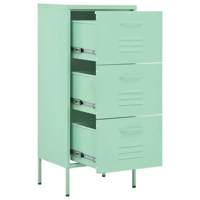 vidaXL Storage Cabinet Navy Blue Steel Medium Adjustable Feet - Mint
