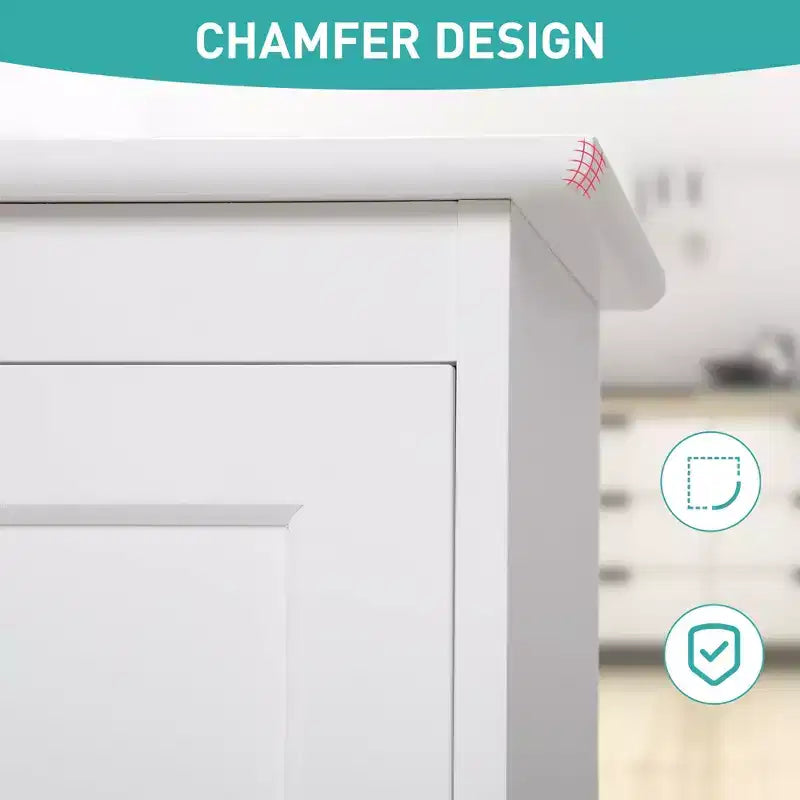 Sandinrayli 10 Gal. Tilt Out Trash Cabinet Laundry Hamper Kitchen Wooden Trash Can Holder Garbage Bin With Angle Adjustable Door
