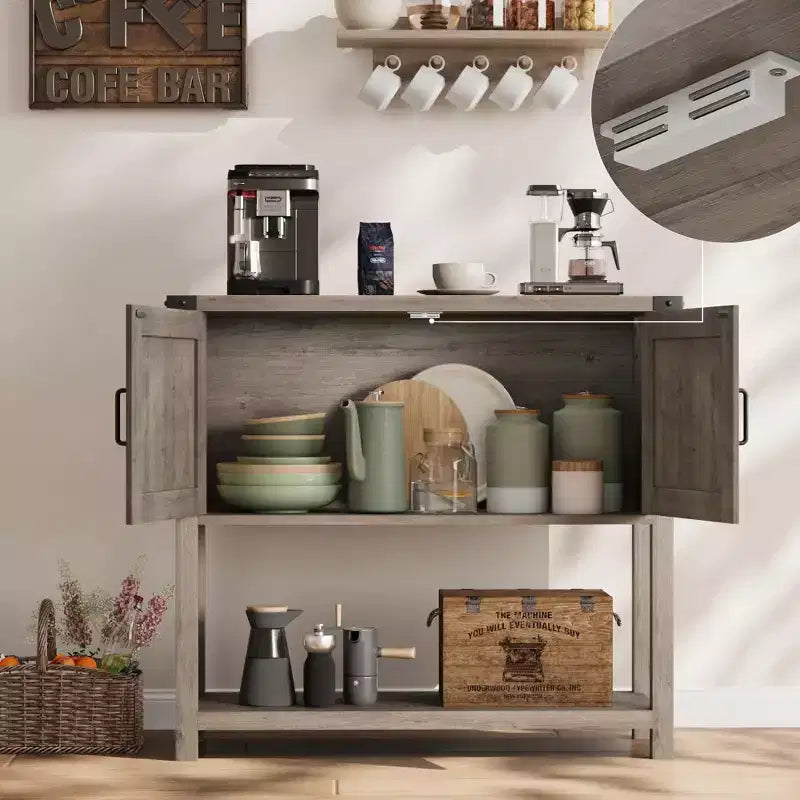 31 Entryway Console Table with Storage, Wooden Coffee Bar Cabinet, Narrow Sideboard Buffet Cabinet, Sofa Foyer Table for Entryway Hallway