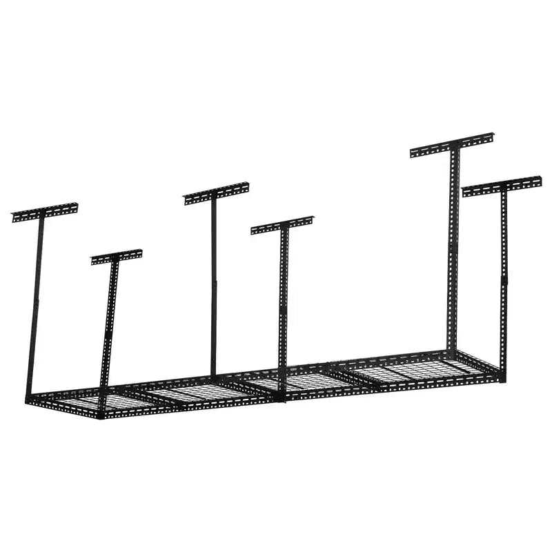 Overhead Garage Storage Rack ,Steel Ceiling Shelves Capacity,Height Adjustable 22-40 Inches,Space-Saving for Attic Basement Shed (4/6 Posts)