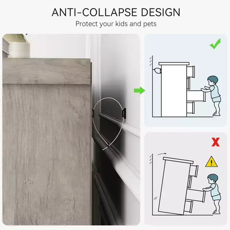 Dresser for Bedroom with 6 Drawers, 45 Tall Grey Chests of Drawers with Storage, Large Drawer Dresser for Closet, Wooden Storage Cabinet for Entryway