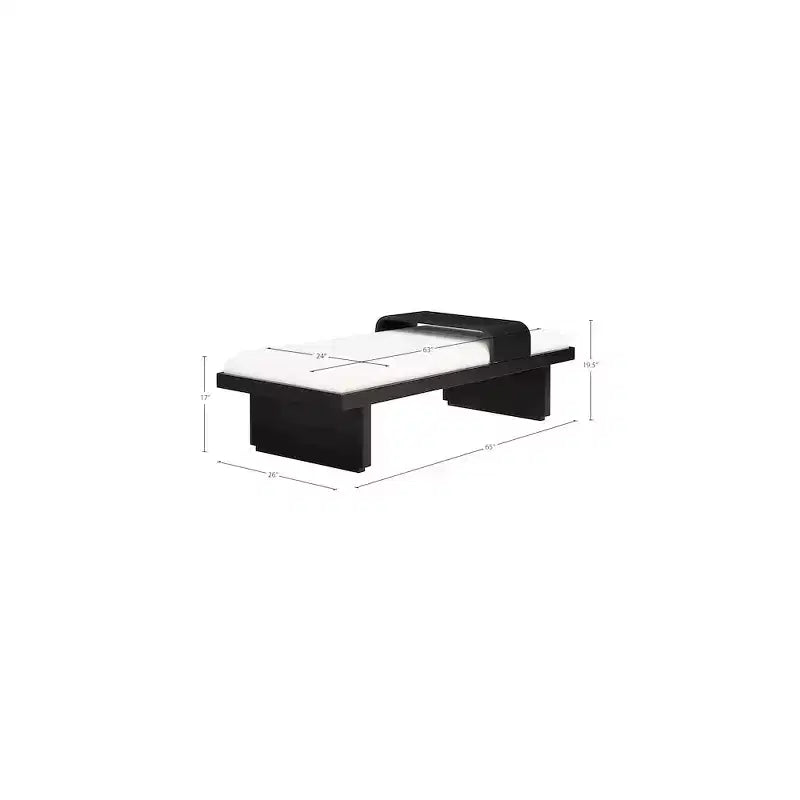 Meridian Furniture,Arlington Chenille Fabric Bench