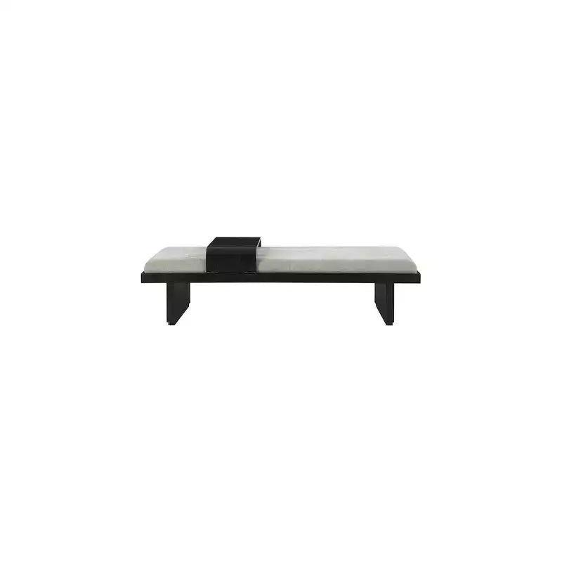 Meridian Furniture,Arlington Chenille Fabric Bench