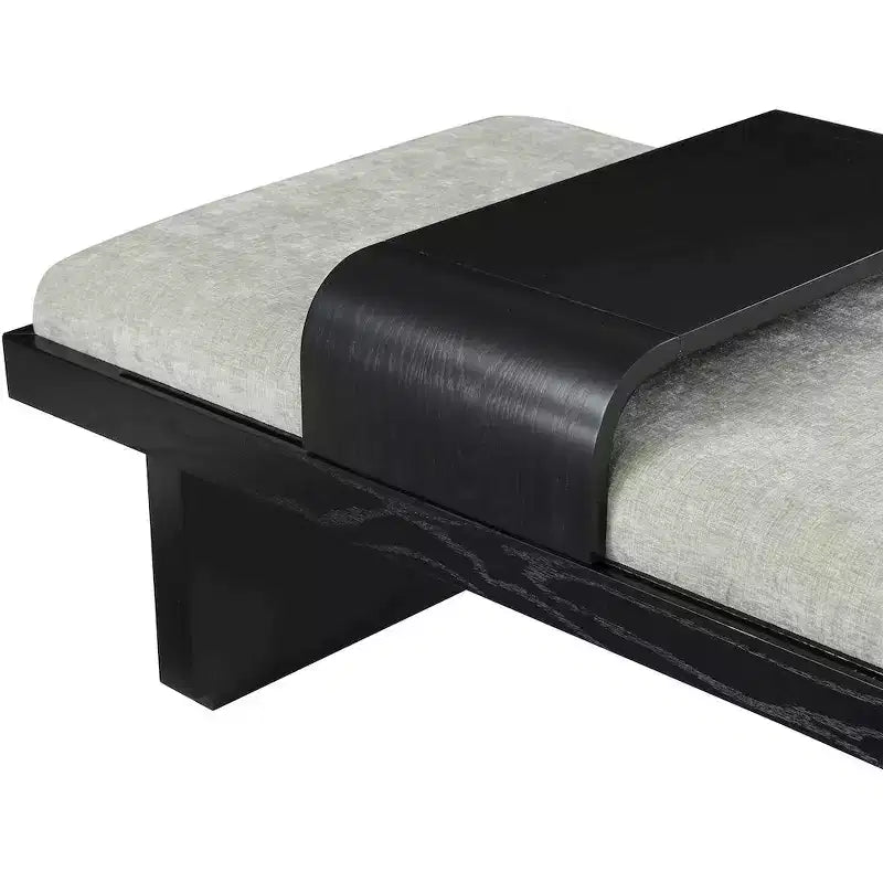 Meridian Furniture,Arlington Chenille Fabric Bench