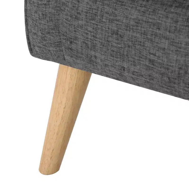 GDFStudio Halima Mid-Century Modern Tufted Loveseat with Rolled Arms and Splayed Rubberwood Legs