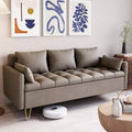 GustoWave 67''W 3 Seater Sofa Couch with Storage Under Seat Cushion, Mid-Century Modern Couch with Comfortable Armrest & with 5 Pillows