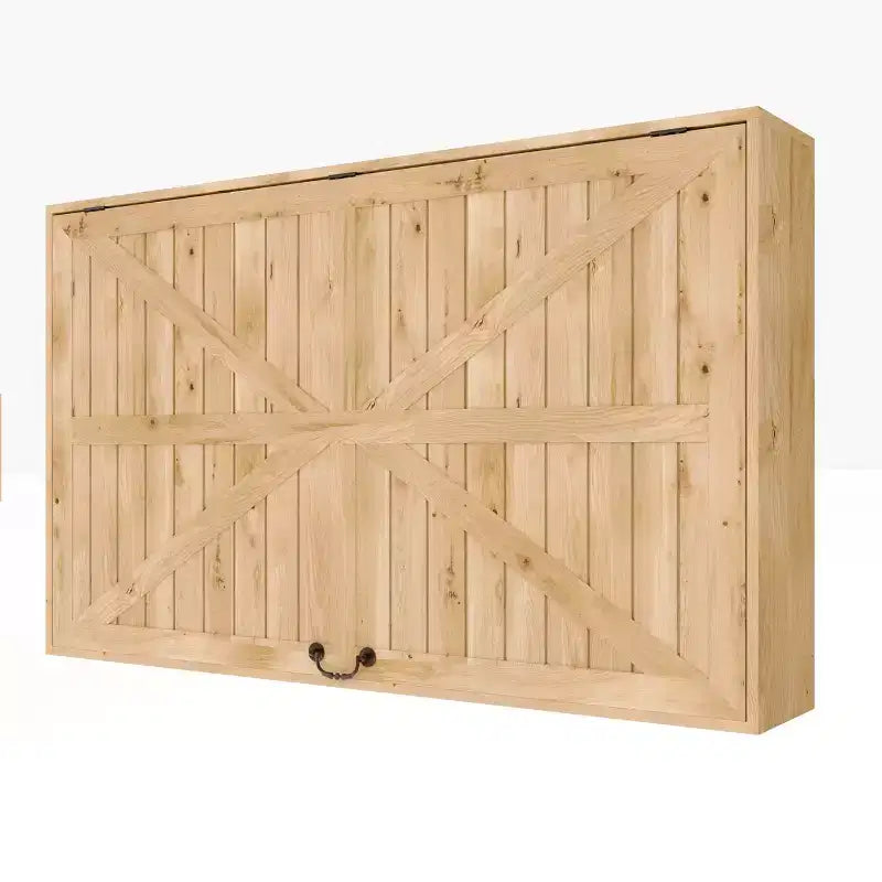 Outdoor Wooden TV Display Protector, 48 inch Solid Waterproof Adjustable Television Hard Box with Extra Cover and Telescopic Bracket Brown