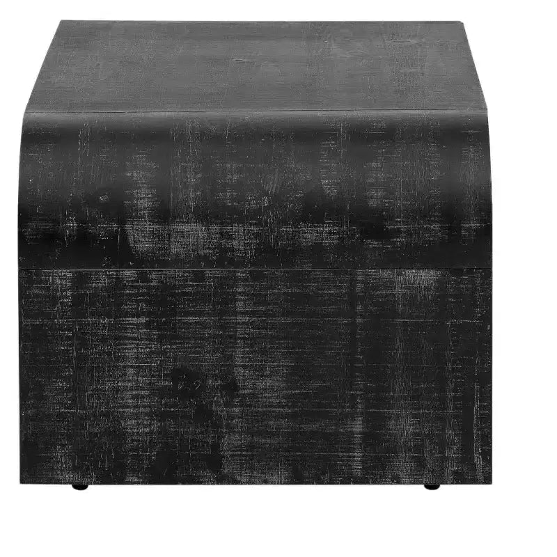 MAYEERTY Coffee Table with Curved Art Deco Design for Living Room or Dining Room Antique Black
