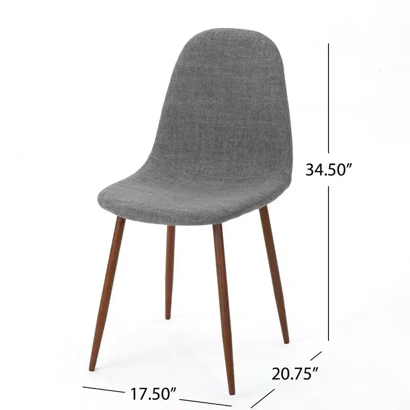 GDFStudio Haleigh Mid-Century Modern Fabric Upholstered Dining Chairs (Set of 2)
