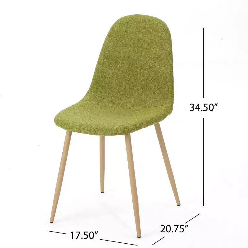 GDFStudio Haleigh Mid-Century Modern Fabric Upholstered Dining Chairs (Set of 2)