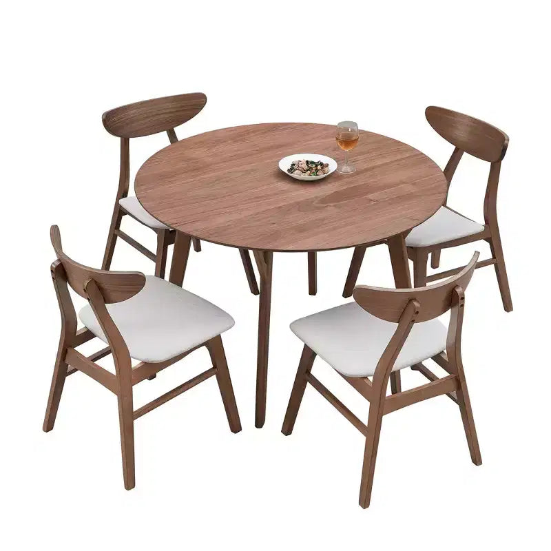 Okak 42 Round Wooden Dining Table Kitchen Table Dining Table for 4 for Dining Room