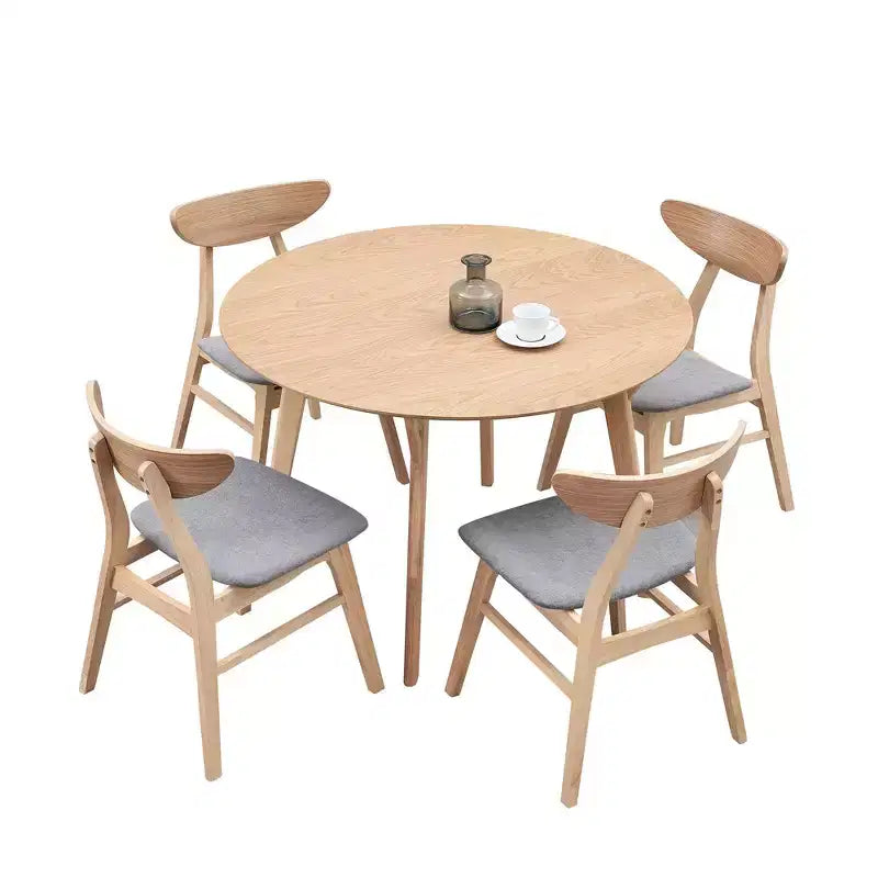 Okak 42 Round Wooden Dining Table Kitchen Table Dining Table for 4 for Dining Room