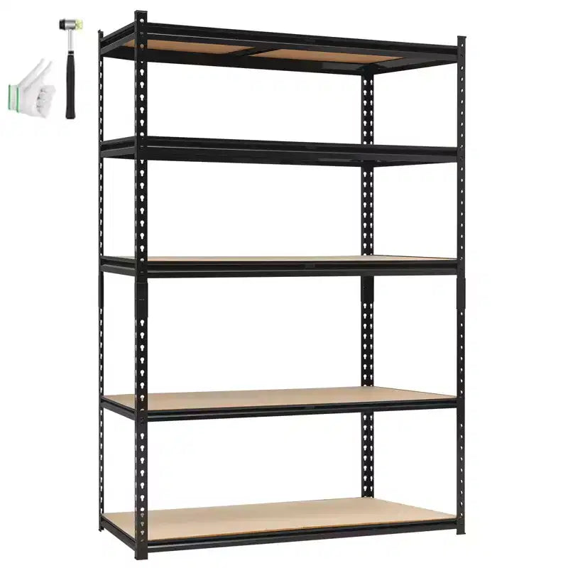 Heavy Duty Garage Shelving Units,5-Tier Adjustable Storage Shelves,Loads 2000 LBSS,Adjustable Garage Storage Shelving, Metal Storage