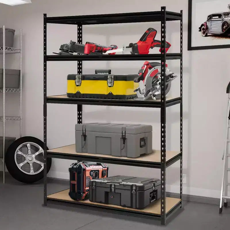 Heavy Duty Garage Shelving Units,5-Tier Adjustable Storage Shelves,Loads 2000 LBSS,Adjustable Garage Storage Shelving, Metal Storage