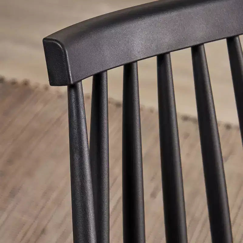 GDFStudio Boyd Farmhouse Spindle Back Plastic Dining Chairs (Set of 2)