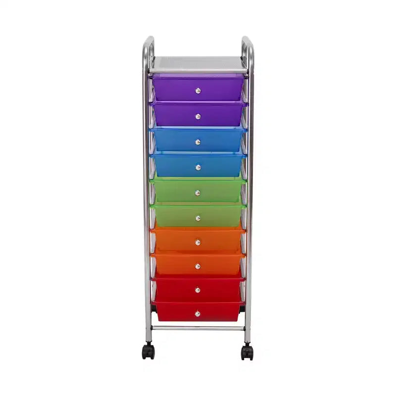 Seville Classics 10-Drawer Organizer Rolling Storage Cart