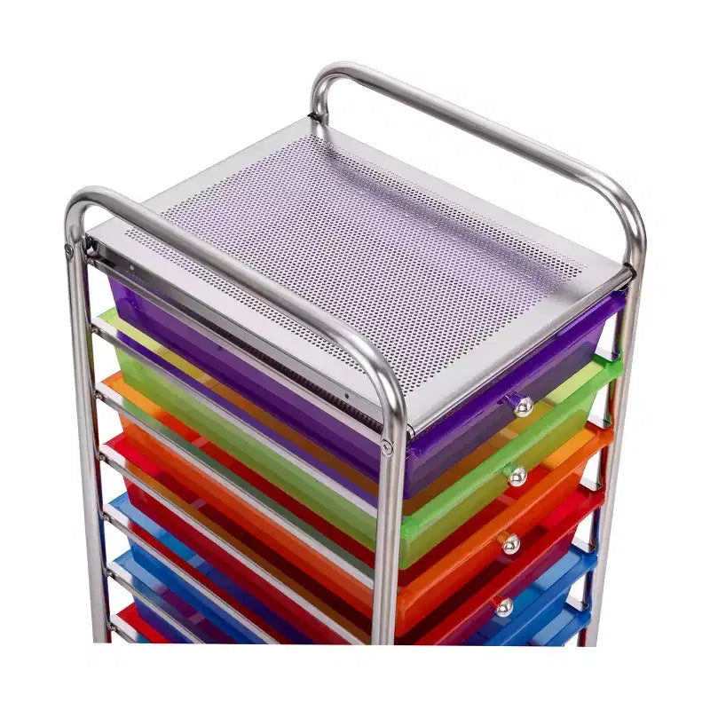 Seville Classics 10-Drawer Organizer Rolling Storage Cart