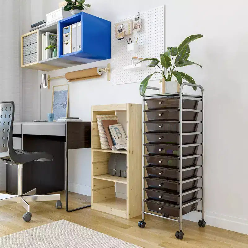 Seville Classics 10-Drawer Organizer Rolling Storage Cart