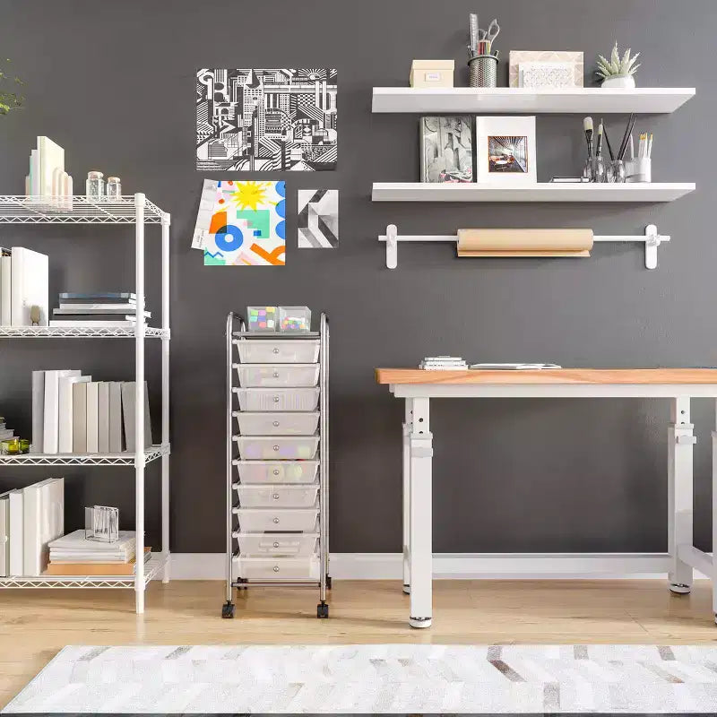 Seville Classics 10-Drawer Organizer Rolling Storage Cart