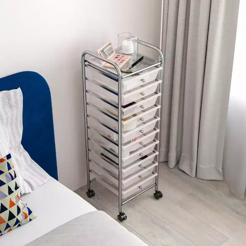 Seville Classics 10-Drawer Organizer Rolling Storage Cart