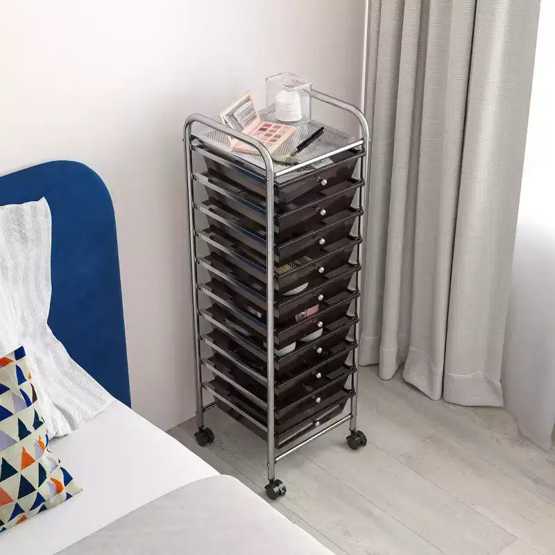 Seville Classics 10-Drawer Organizer Rolling Storage Cart