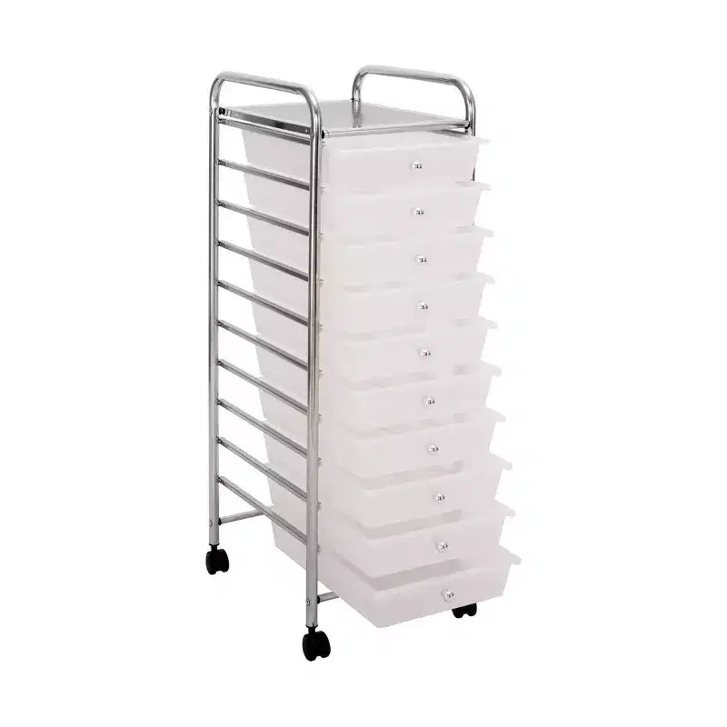 Seville Classics 10-Drawer Organizer Rolling Storage Cart