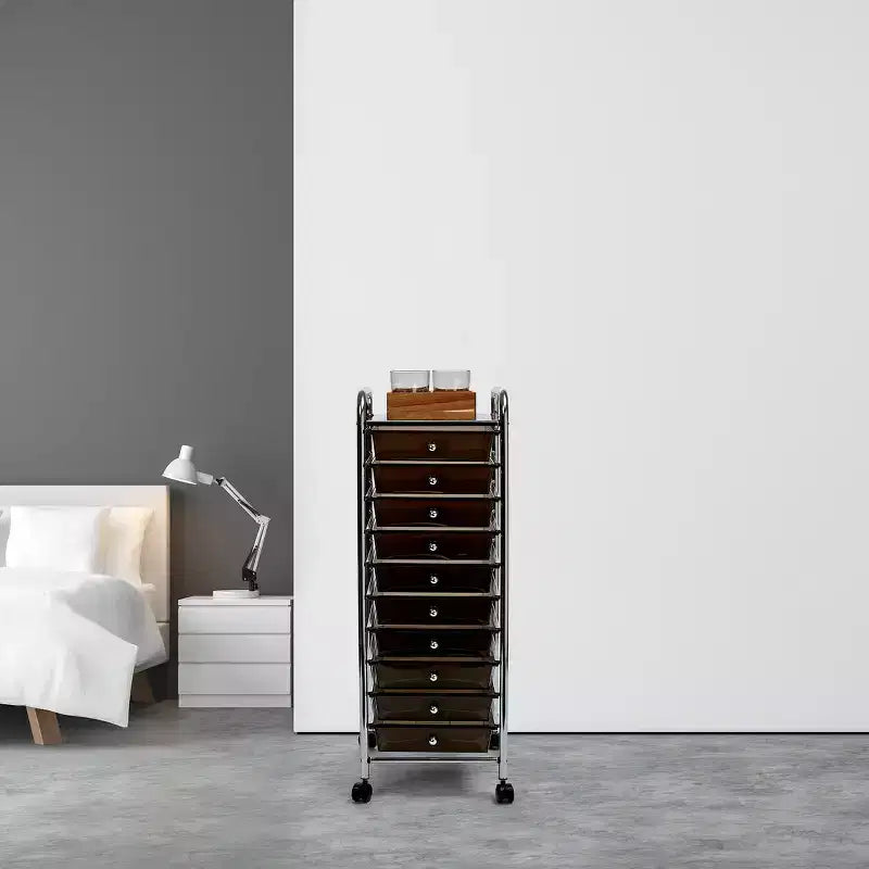 Seville Classics 10-Drawer Organizer Rolling Storage Cart