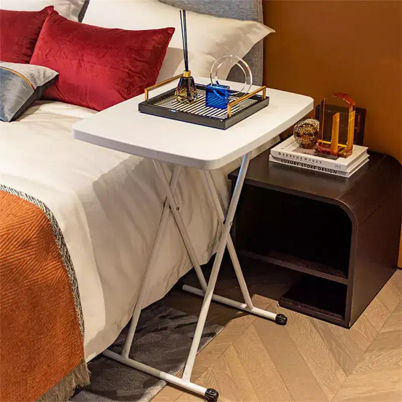Small Camping Personal Folding Table, Lightweight Portable Folding Desk, Heavy Duty Utility Table, Adjustable Height Small Plastic Table for Camping