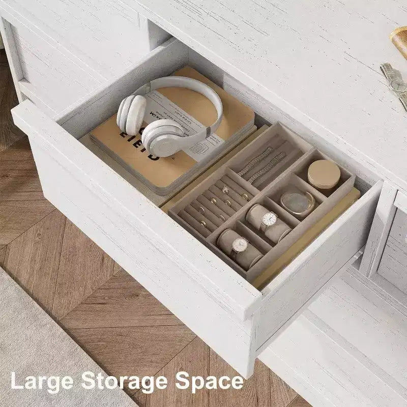 Modern Double Dresser Organizer with 6/ 7 /8 Drawers, Wooden Chest of Drawers for Living Room, Hallway, Entryway, Office