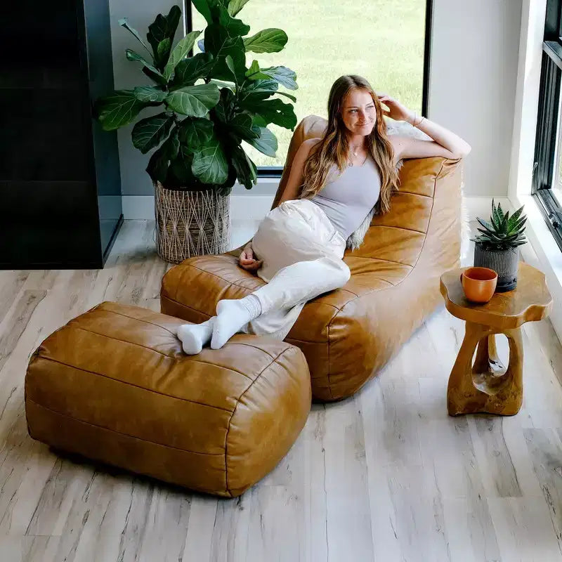 Big Joe Modora Foam-Filled Structured Bean Bag Chair Lounger, All Ages