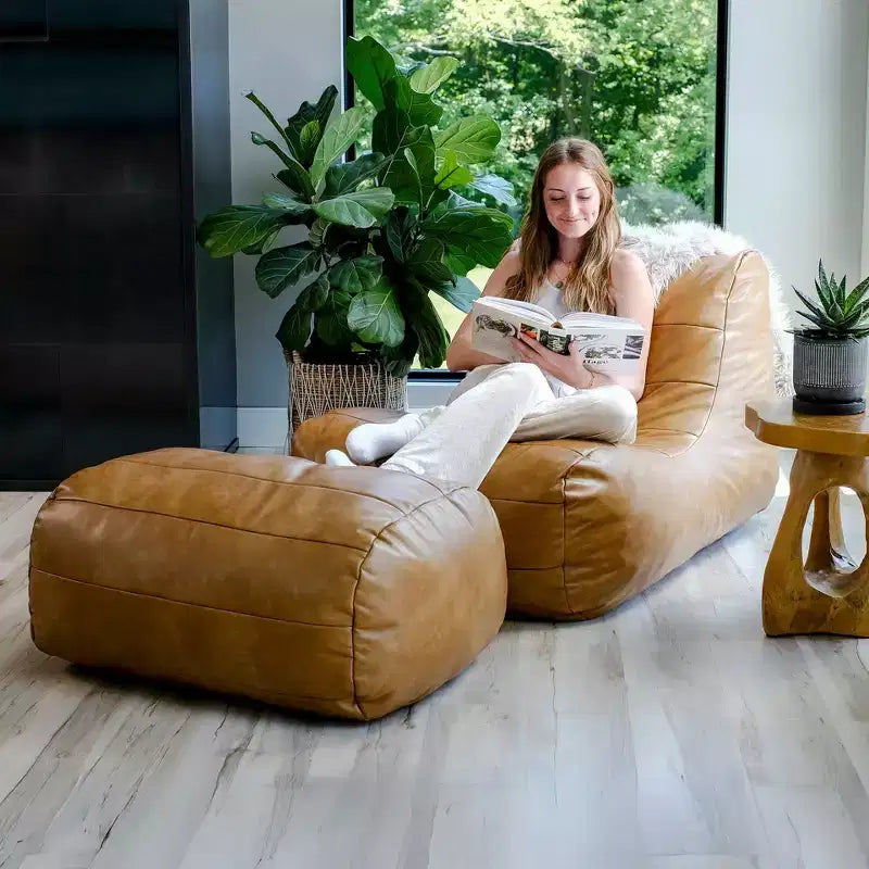Big Joe Modora Foam-Filled Structured Bean Bag Chair Lounger, All Ages