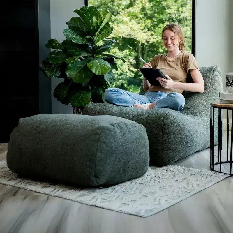 Big Joe Modora Foam-Filled Structured Bean Bag Chair Lounger, All Ages