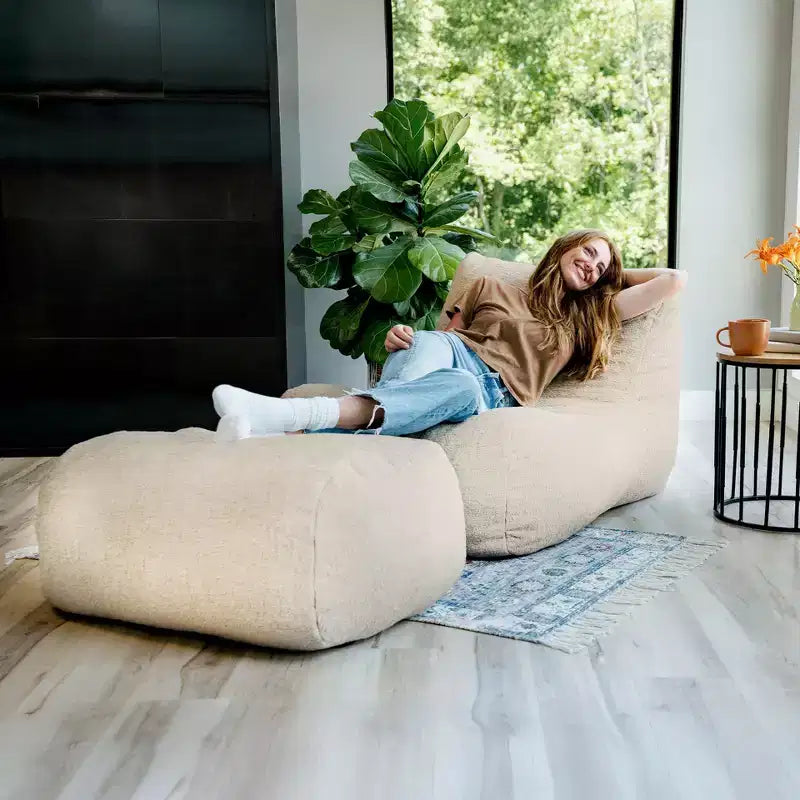 Big Joe Modora Foam-Filled Structured Bean Bag Chair Lounger, All Ages