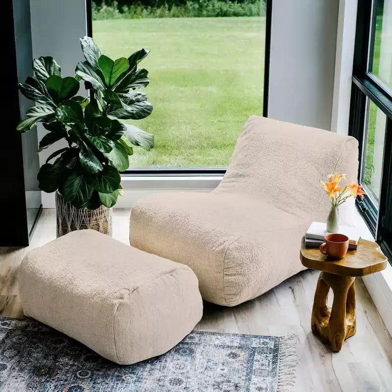 Big Joe Modora Foam-Filled Structured Bean Bag Chair Lounger, All Ages