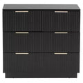 Karl Home 4-Drawer Black MDF (Medium-Density Fiberboard) 28.35in. W Nightstands