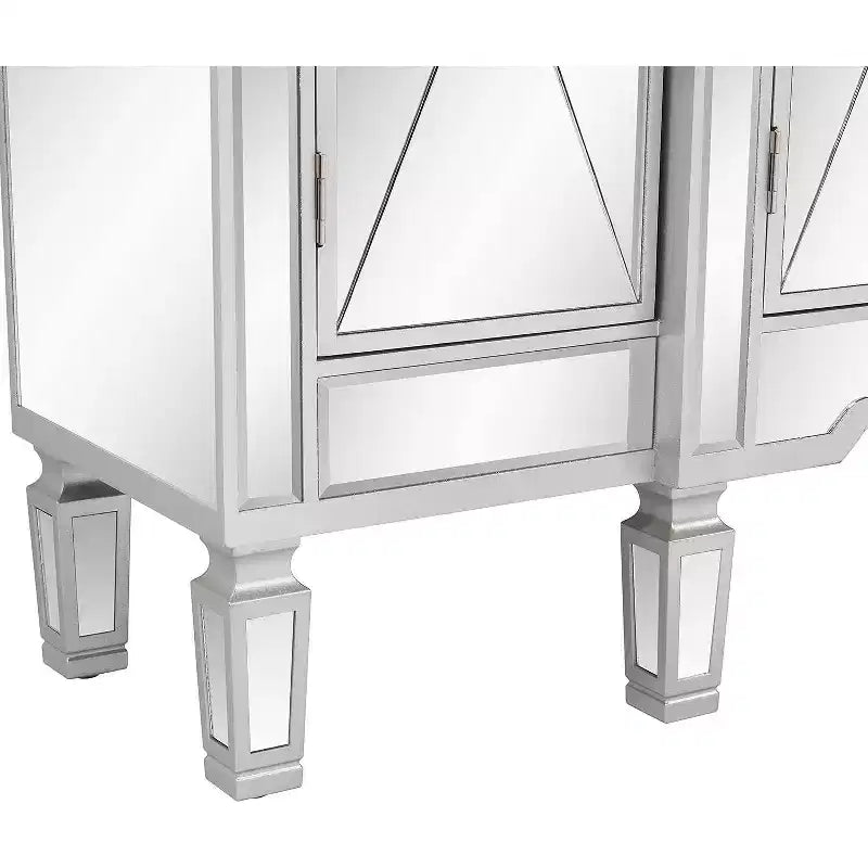 Karl Home 3-Drawer Silver MDF (Medium-Density Fiberboard) 48.03in. W Chest of Drawer