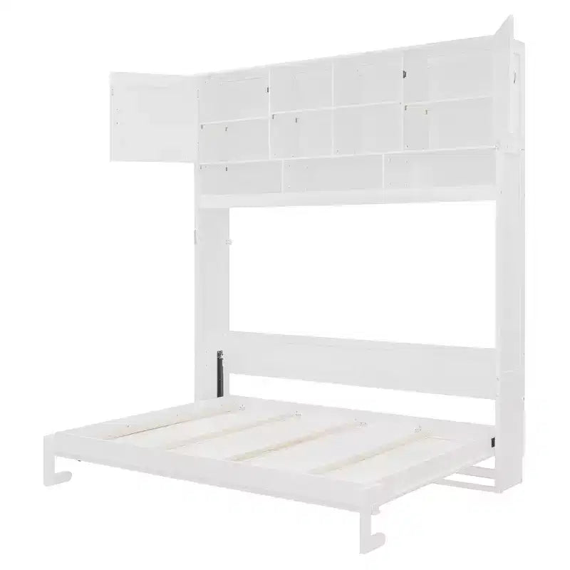 Merax Queen Size Wall Murphy Bed with Ample Storage