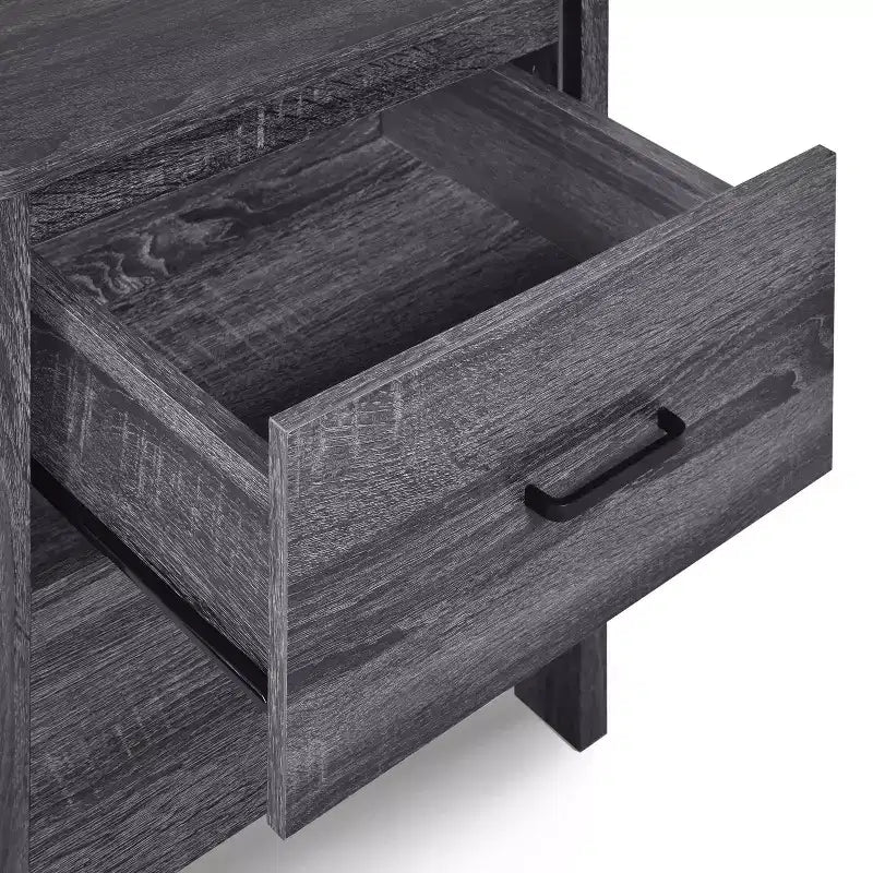 GDFStudio Titeca Contemporary 2 Drawer Wood Nightstands (Set of 2)